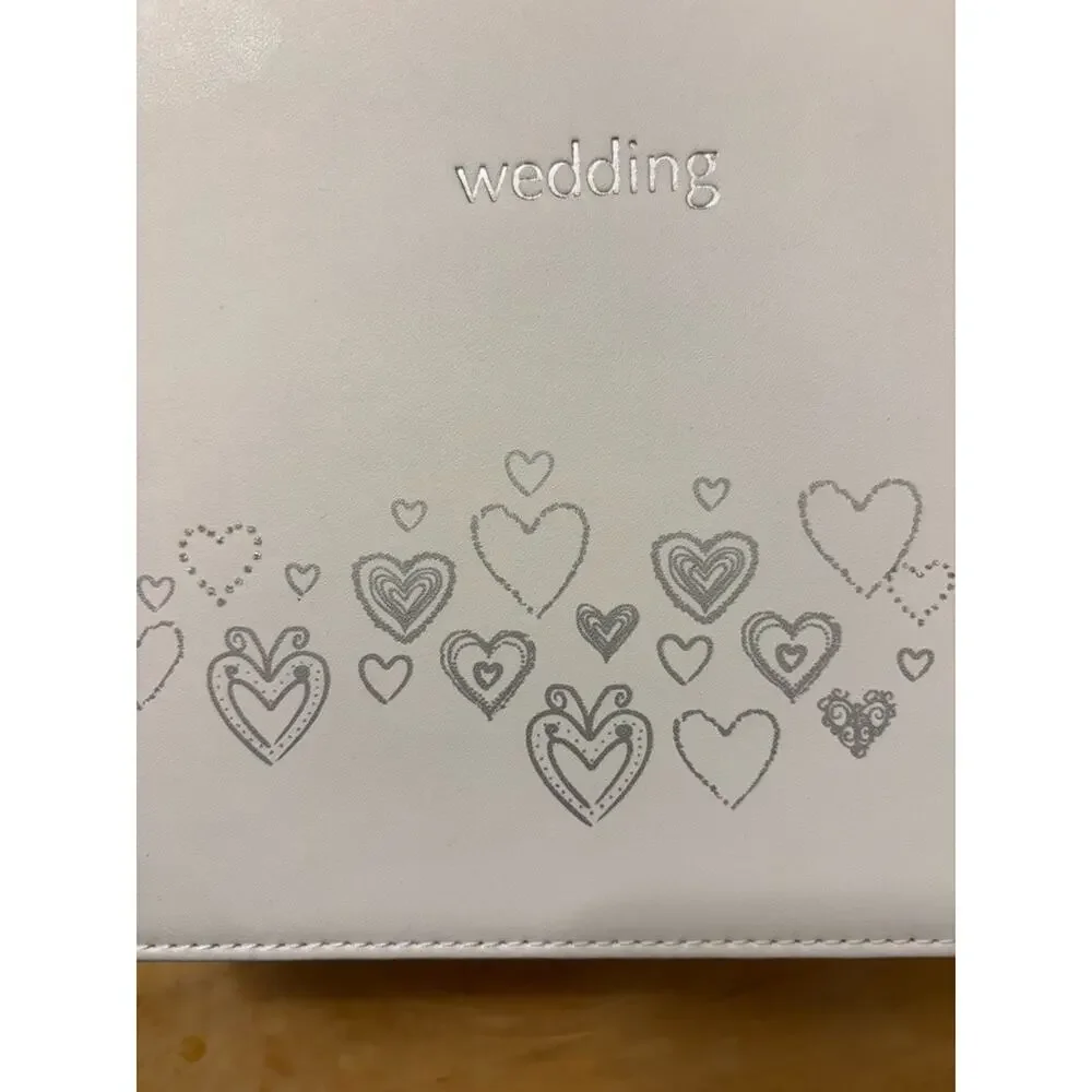 Hortense B. Hewitt brand white real leather wedding photo album scrapbook